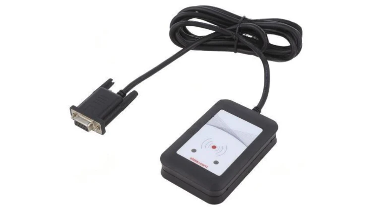 T4BT-FR2BEL6 Czytnik RFID 4,3÷5,5V RS232 antena Zasięg: 100mm 88x56x18,5mm