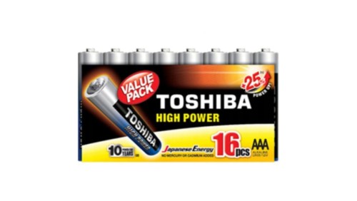 Baterie Alkaliczne TOSHIBA HIGH POWER LR03 AAA 1,5V PACK 16szt