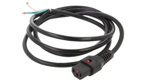 SCHAFFNER-820153 Kabel IEC C13 żeński 2m z blokadą IEC LOCK
