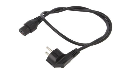 SCHAFFNER-816479 Kabel CEE 7/7 (E/F) wtyk kątowy, IEC C13 żeński 1m 10A