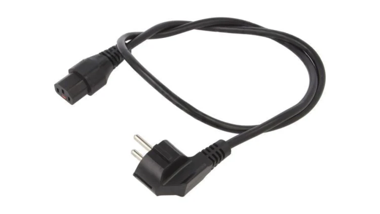 SCHAFFNER-816479 Kabel CEE 7/7 (E/F) wtyk kątowy, IEC C13 żeński 1m 10A
