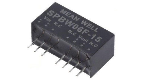 Przetwornica DC/DC 6W 9-36VDC 15VDC Iwyj 0-400mA SPBW06F-15
