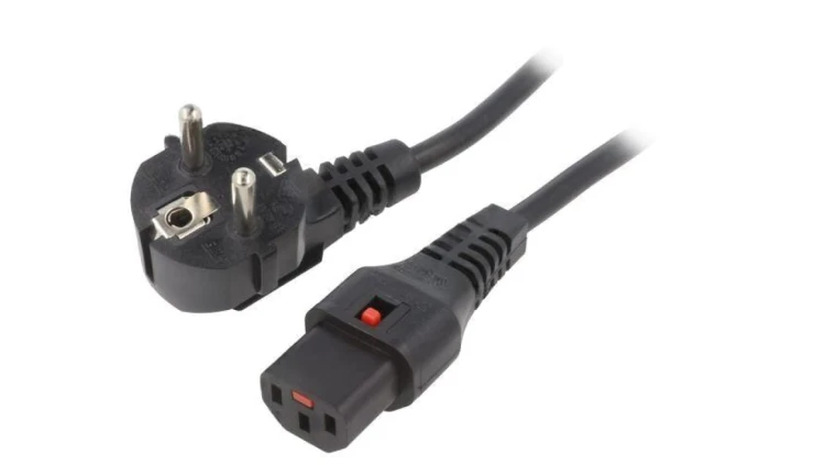 SCHAFFNER-820096 Kabel CEE 7/7 (E/F) wtyk kątowy, IEC C13 żeński 1,5m