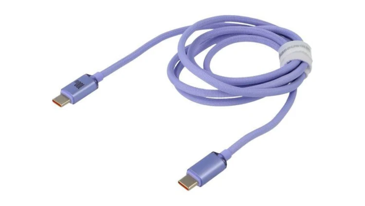Kabel USB 2.0 USB C wtyk z obu stron 1,2m fioletowy 100W CAJY000605