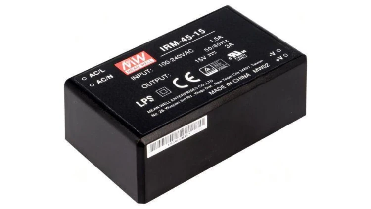 Przetwornica AC/DC 45W 85-264VAC 15VDC Iwyj 3000mA PCB IRM-45-15