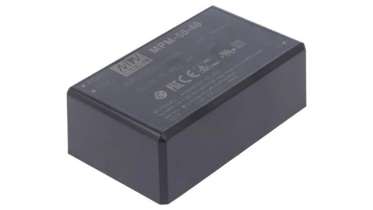 Przetwornica AC/DC 65W 80-264VAC 48VDC Iwyj 1, 36A OUT 1 MPM-65-48
