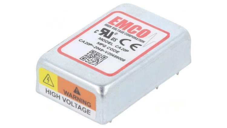 Przetwornica DC/DC 1W 12VDC / 0-2kVDC 5mA THT CA20P