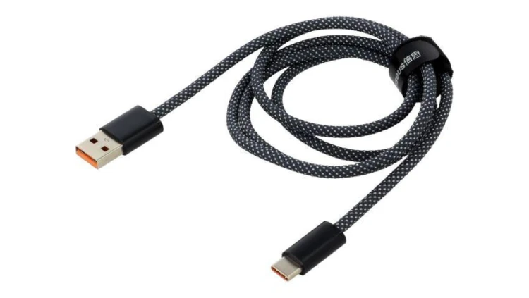 Kabel USB 2.0 USB A wtyk - USB C wtyk 1m ciemnoszary tekstylny CALD000616