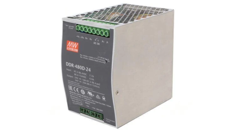 Przetwornica DC/DC 480W 67, 2-154VDC 24VDC Iwyj 20A DDR-480D-24