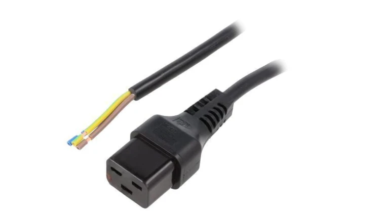 SCHAFFNER-813562 Kabel IEC C19 żeński 2m z blokadą IEC LOCK