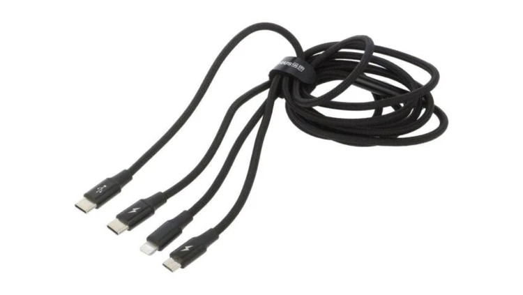 Kabel High Speed, USB 2.0 1,5m czarny tekstylny 20W CAMLT-SC01
