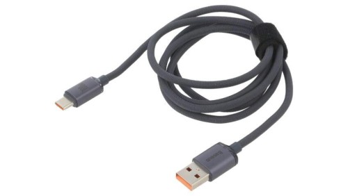 Kabel USB 2.0 USB A wtyk - USB C wtyk 1,2m czarny tekstylny CAJY000401
