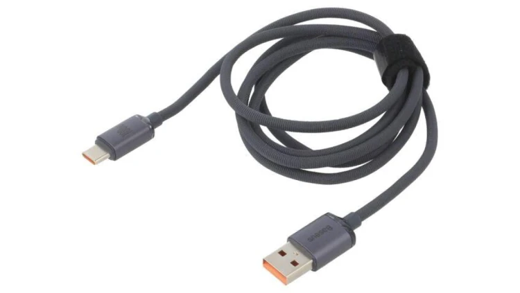 Kabel USB 2.0 USB A wtyk - USB C wtyk 1,2m czarny tekstylny CAJY000401