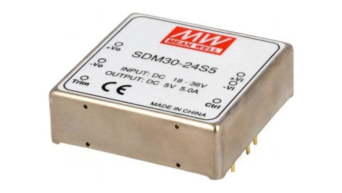 Przetwornica DC/DC 25W 18-36VDC 5VDC Iwyj 5A 2x2 SDM30-24S5