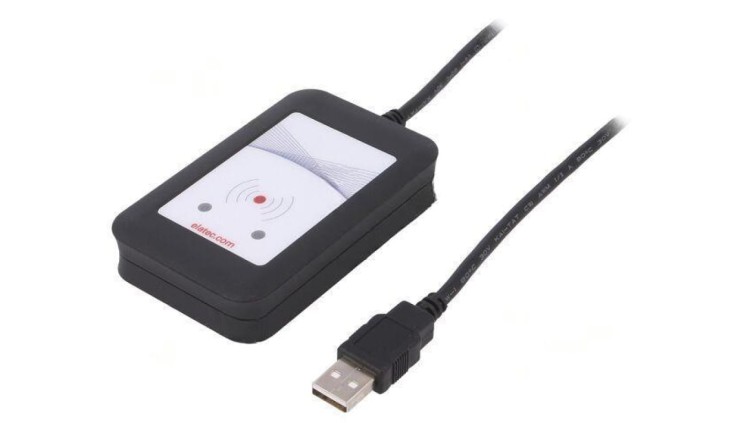 T4BT-FB2BEL7-XB Czytnik RFID 4,3÷5,5V USB antena Zasięg: 100mm 88x56x18,5mm