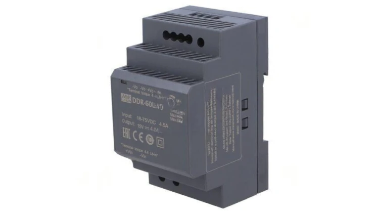 Przetwornica DC/DC 60W 18-75VDC 15VDC Iwyj 4A DDR DDR-60L-15