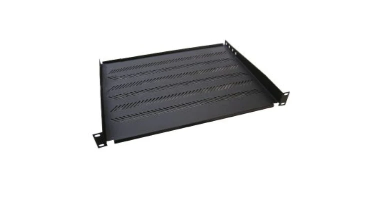 Półka 19 cali 1U G/550 czarna (RAL 9005) z podporą TN-19-550-1U-BK