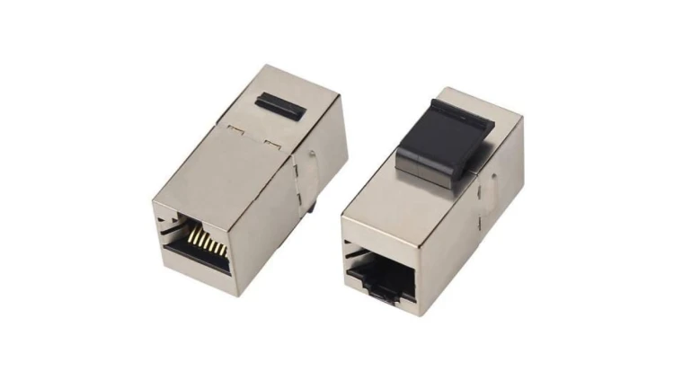 Łącznik modularny keystone 2xRJ45 8P8C kat.6 ekranowany FTP