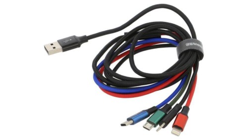 Kabel High Speed, USB 2.0 1,2m czarny tekstylny 3,5A CA1T4-A01