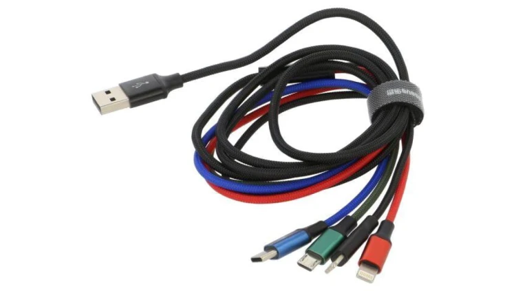 Kabel High Speed, USB 2.0 1,2m czarny tekstylny 3,5A CA1T4-A01