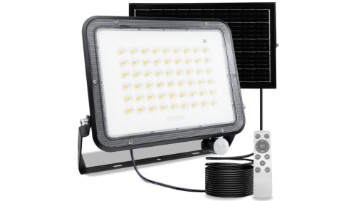 Naświetlacz Solarny LED Halogen 200W Lampa Ogrodowa 4000K IP65 Czujnik Ruchu PIR + Pilot FULGOR LUMILED