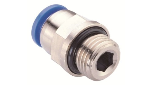 Adapter gwintowany prosty gwint – rura RS PRO Gwint-przewód 1/2 BSP Male