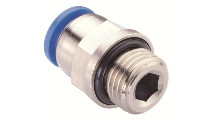 Adapter gwintowany prosty gwint – rura RS PRO Gwint-przewód 1/2 BSP Male