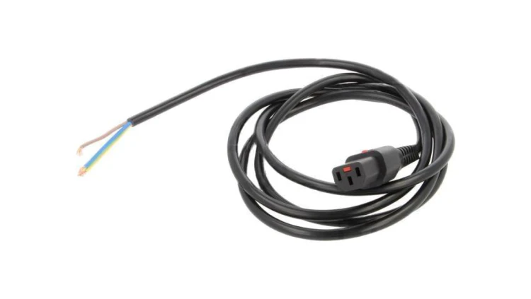 SCHAFFNER-813423 Kabel IEC C13 żeński 2m z blokadą IEC LOCK