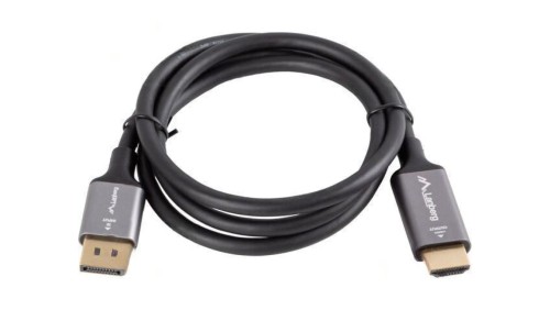 CA-DPHD20CU-0010BK Kabel DisplayPort wtyk,HDMI wtyk PVC 1m czarny 32AWG Żyła: Cu