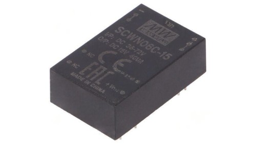 Przetwornica DC/DC 6W 36-72VDC 15VDC Iwyj 400mA SCWN06C-15