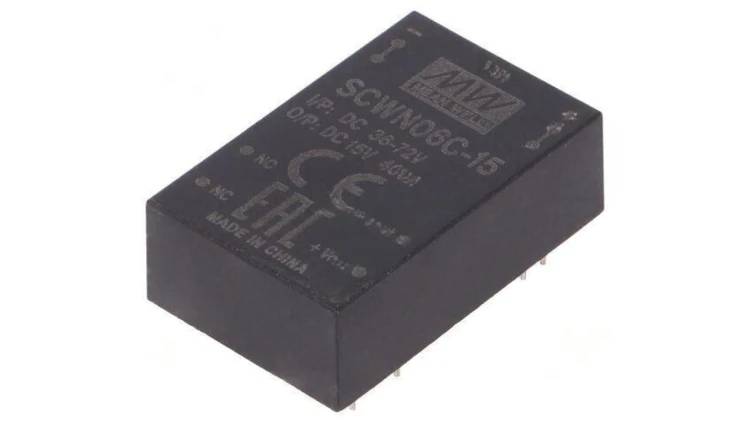 Przetwornica DC/DC 6W 36-72VDC 15VDC Iwyj 400mA SCWN06C-15