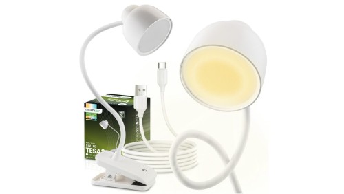 Lampka Biurkowa LED 5W CCT Kreślarska Stołowa Szkolna TESA 2 Biała LUMILED