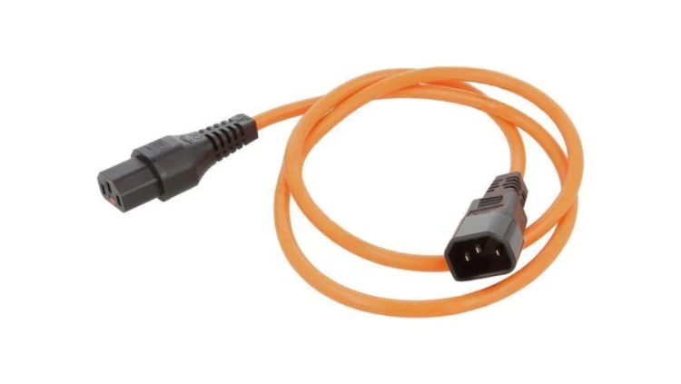 SCHAFFNER-816473 Kabel IEC C13 żeński, IEC C14 męski 1m z blokadą IEC LOCK