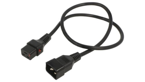 SCHAFFNER-820132 Kabel IEC C19 żeński, IEC C20 męski 1m z blokadą IEC LOCK
