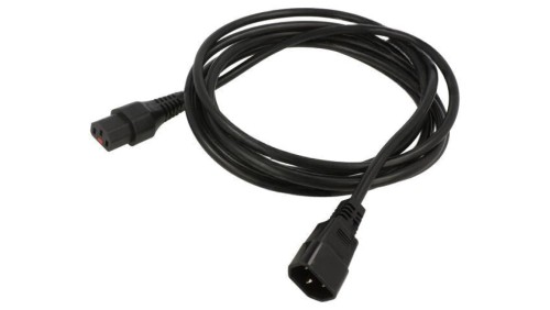 SCHAFFNER-820086 Kabel IEC C13 żeński, IEC C14 męski 3,5m z blokadą IEC LOCK