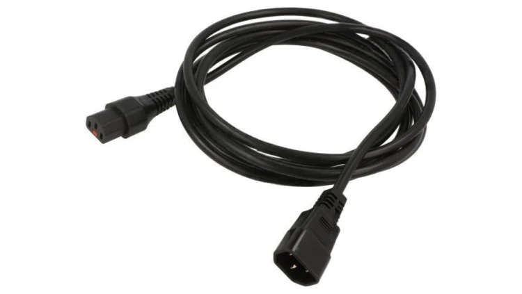 SCHAFFNER-820086 Kabel IEC C13 żeński, IEC C14 męski 3,5m z blokadą IEC LOCK