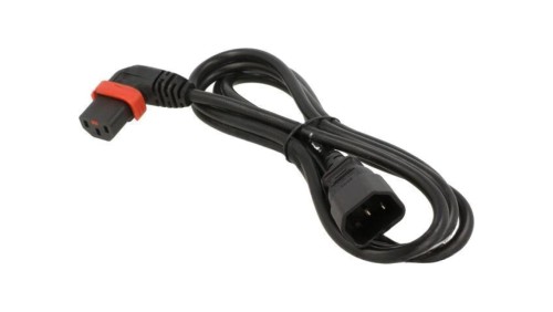 SCHAFFNER-821113 Kabel IEC C13 żeński kątowy prawy, IEC C14 męski 1m