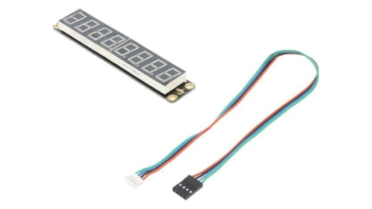 DF-DFR0646-G Wyświetlacz: LED Il.zn: 8 zielony 117x22mm 5VDC