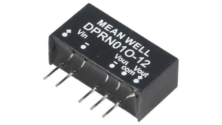 Przetwornica DC/DC 1W 45, 6-52, 8VDC 12VDC SIP6 THT DPRN01O-12