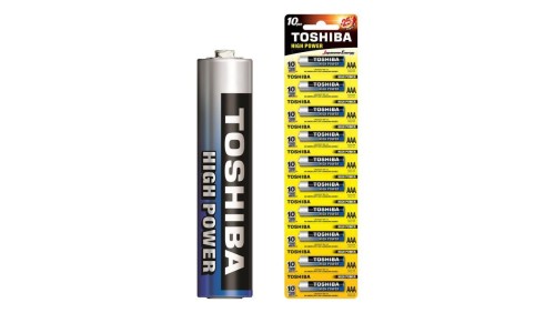 Baterie Alkaliczne TOSHIBA HIGH POWER LR03 AAA 1,5V STICKER 10szt