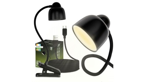 Lampka Biurkowa LED 5W CCT Kreślarska Stołowa Szkolna TESA 2 Czarna LUMILED