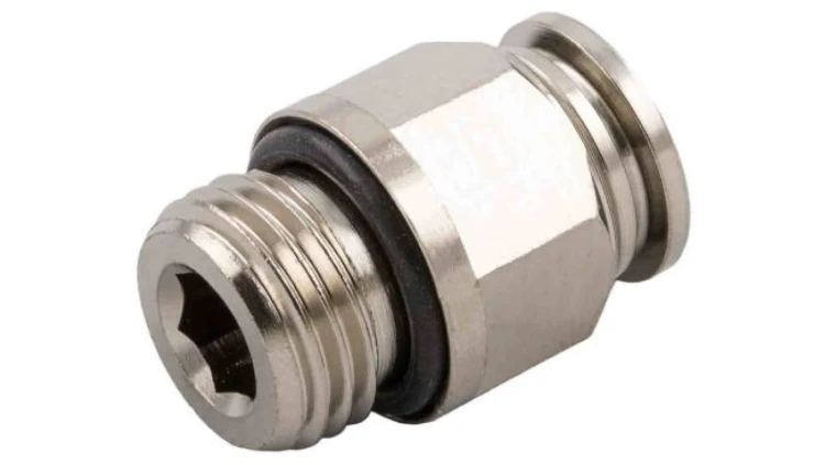 Złączka pneumatyczna M5 męskie Wciskane 4 mm RS PRO Szybkozłączka wtykowa