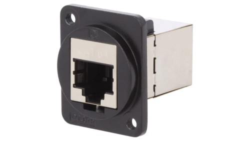 Łącznik FT RJ45 8p8c Kat 6a ekranowane 19x24mm metal CP30225SM3B