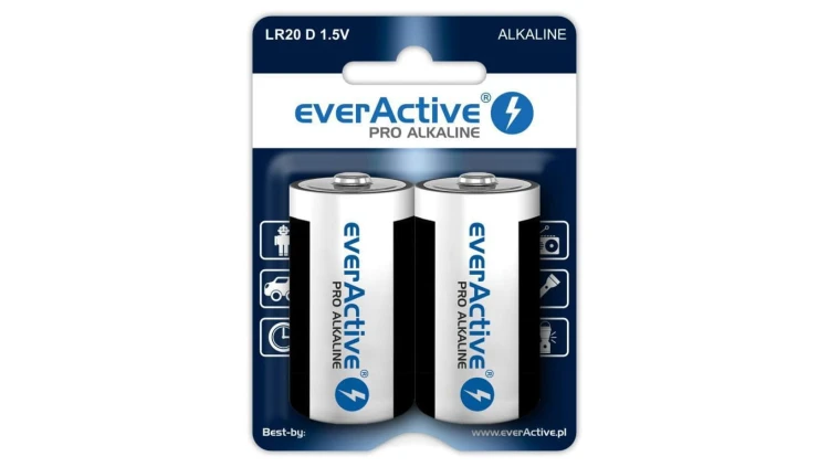 baterie alkaliczne everActive Pro LR20 / D (blister) - 2 sztuki