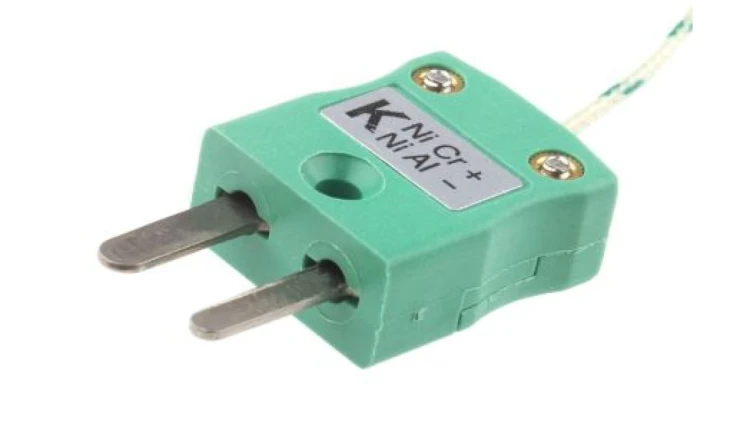 Termopara typ K do +350C 2m kabel 2m, Włókno szklane IEC
