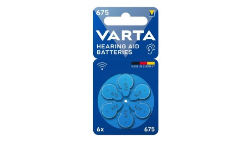 BATERIE DO APARATU SŁUCHOWEGO VARTA Typ 675 / PR675 / PR44 6szt