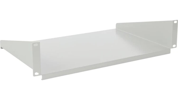Półka doczołowa 2U uniwersalna, 440×300 do szaf RACK 19” szara RAPD2-G 2U
