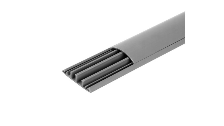 Listwa maskująca przewody TV maskownica uniwersalna napodłogowa naścienna 75x18mm szara 2m 4/EB/KP 75x18