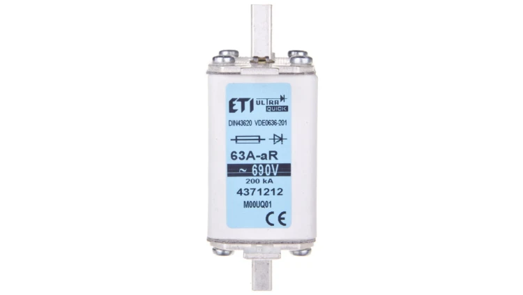 Wkładka bezpiecznikowa NH00 63A aR 690V 004371212