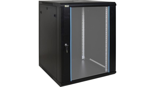 Szafa wisząca RW1566 15U 19 czarna spawana 600x769x600mm 70kg